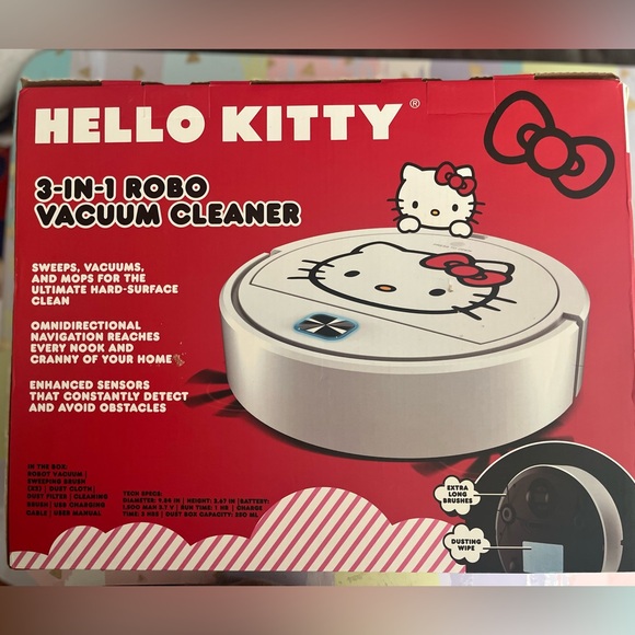 HELLO KITTY White 3-1 Robo Vacuum Cleaner NIB NEW NWT - Picture 5 of 9